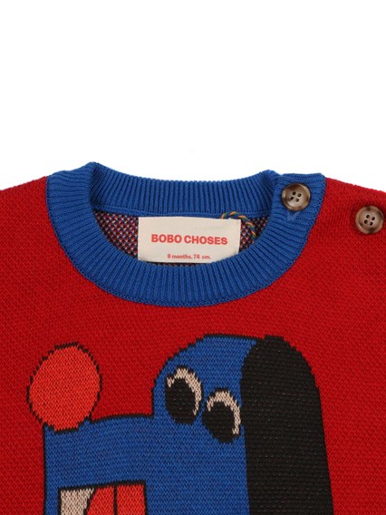 Bobo Choses Doggy Mate jacquard jumper