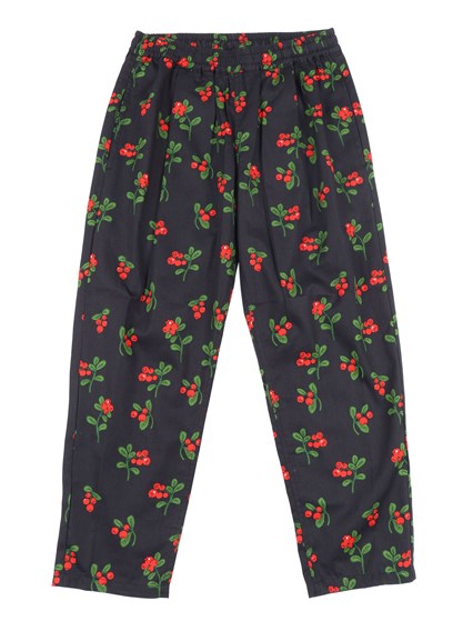 MINI RODINI Lingonberries woven trousers