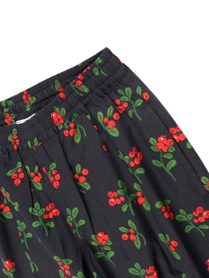 MINI RODINI Lingonberries woven trousers
