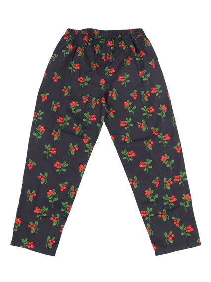 MINI RODINI Lingonberries woven trousers