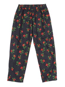 MINI RODINI Lingonberries woven trousers