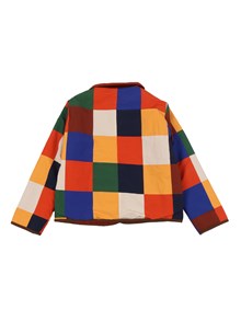 Bobo Choses Multicolor Tiles reversible sheepskin jacket