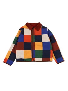 Bobo Choses Multicolor Tiles reversible sheepskin jacket