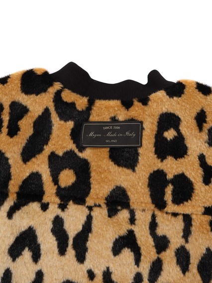 Msgm ANIMALIER FUR BOMBER GIRL