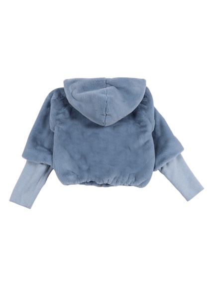 Magil ECOPELLICCIA CROP ZIPPATA CON CAPPUCCIO