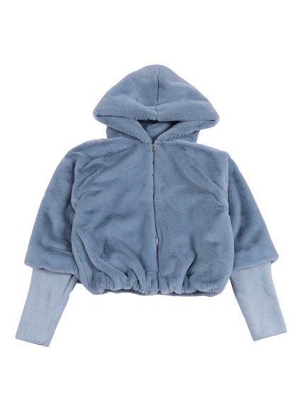 Magil ECOPELLICCIA CROP ZIPPATA CON CAPPUCCIO