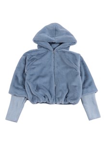 Magil ECOPELLICCIA CROP ZIPPATA CON CAPPUCCIO