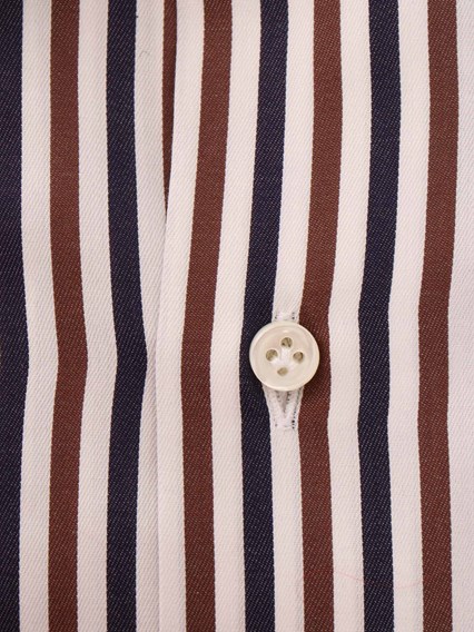 Mazzarelli COTTON STRIPED SLIM FIT SHIRT