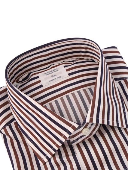 Mazzarelli COTTON STRIPED SLIM FIT SHIRT