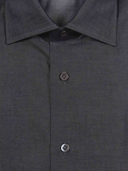 Mazzarelli CAMICIA GRIGIA IN TWILL SLIM FIT