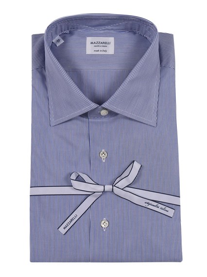 Mazzarelli STRIPED COTTON SLIM FIT SHIRT