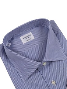 Mazzarelli STRIPED COTTON SLIM FIT SHIRT