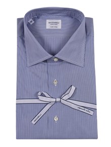 Mazzarelli STRIPED COTTON SLIM FIT SHIRT