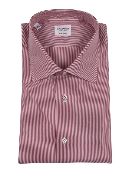Mazzarelli STRIPED COTTON SLIM FIT SHIRT