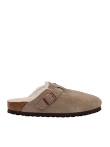 BIRKENSTOCK Boston Kids Shearling taupe, Suede Leather