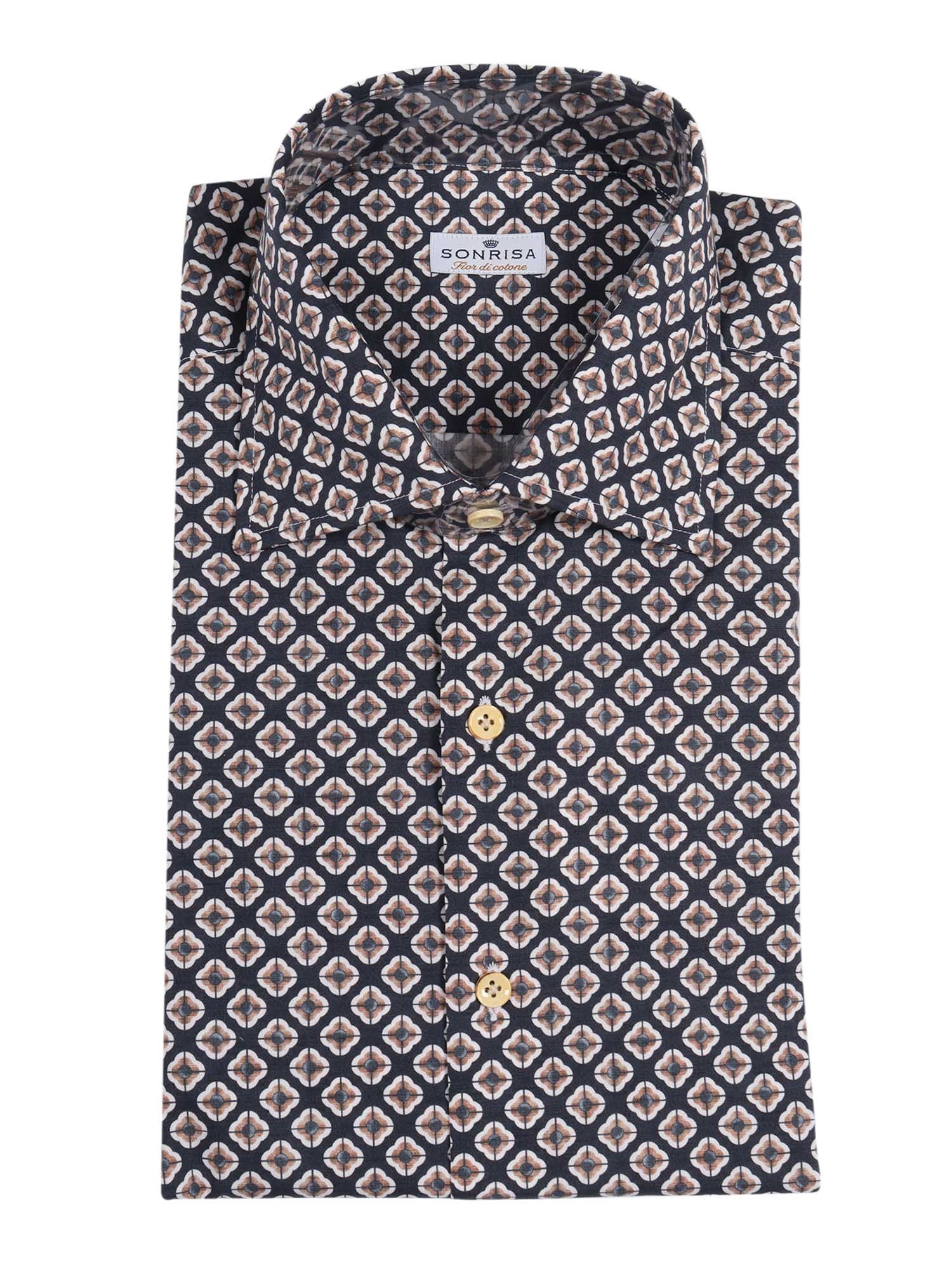 Sonrisa Button-down Classic White Shirt In Multi