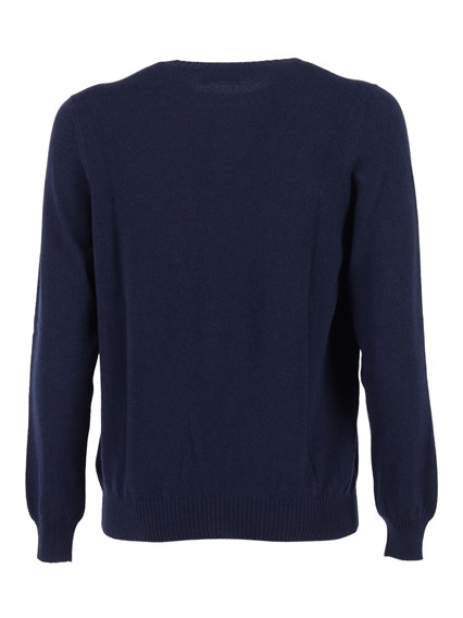 SETTE FILI CASHMERE French Shoulder Crew Neck Sweater