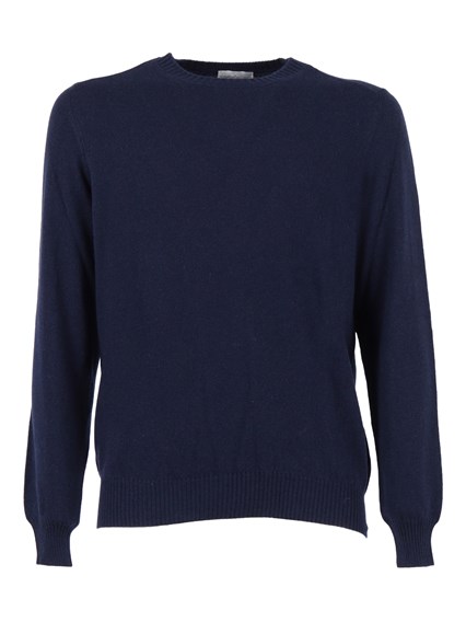 SETTE FILI CASHMERE French Shoulder Crew Neck Sweater