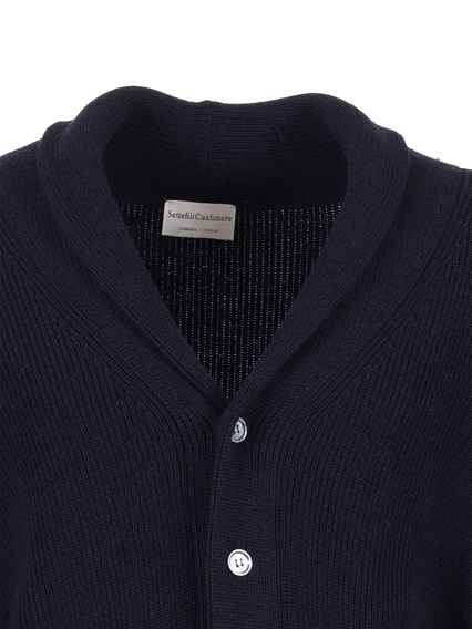 SETTE FILI CASHMERE Shawl Collar Cardigan With Pockets