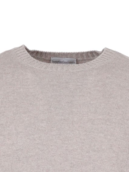 SETTE FILI CASHMERE French Shoulder Crew Neck Slim
