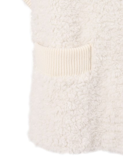 Diego M TEDDY CAPE WITH KNITTED DETAILS