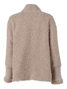Diego M CAPPOTTINO FAUX FUR CON DETTAGLI IN MAGLIA E VEGAN LEATHER
