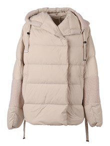 Diego M DOWN JACKET WITH KNITTED DETAILS AND EMBROIDERY