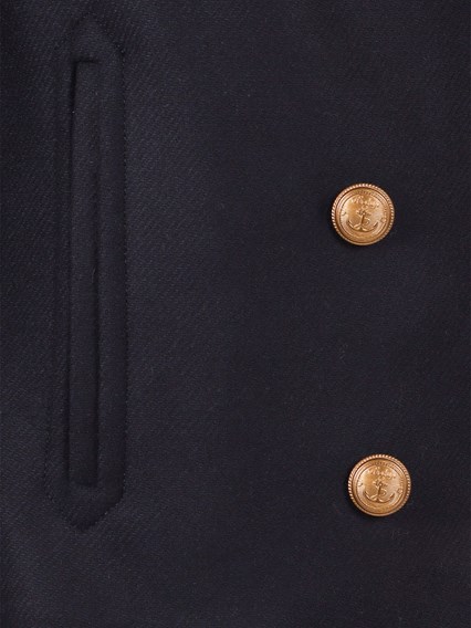 SEALUP PEACOAT AGLAIA IN MISTO LANA BLU