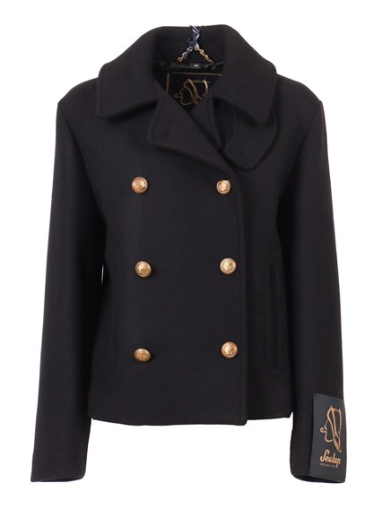 SEALUP PEACOAT TEODORA IN MISTO LANA NERO