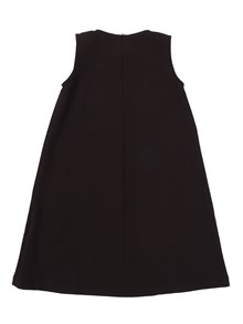 VIVETTA BLACK SLEVELESS DRESS WITH BRAIDED EMBROIDERY