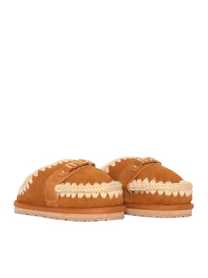 MOU Kids slipper suede - letter logo