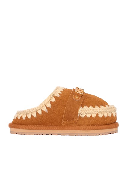 MOU Kids slipper suede - letter logo
