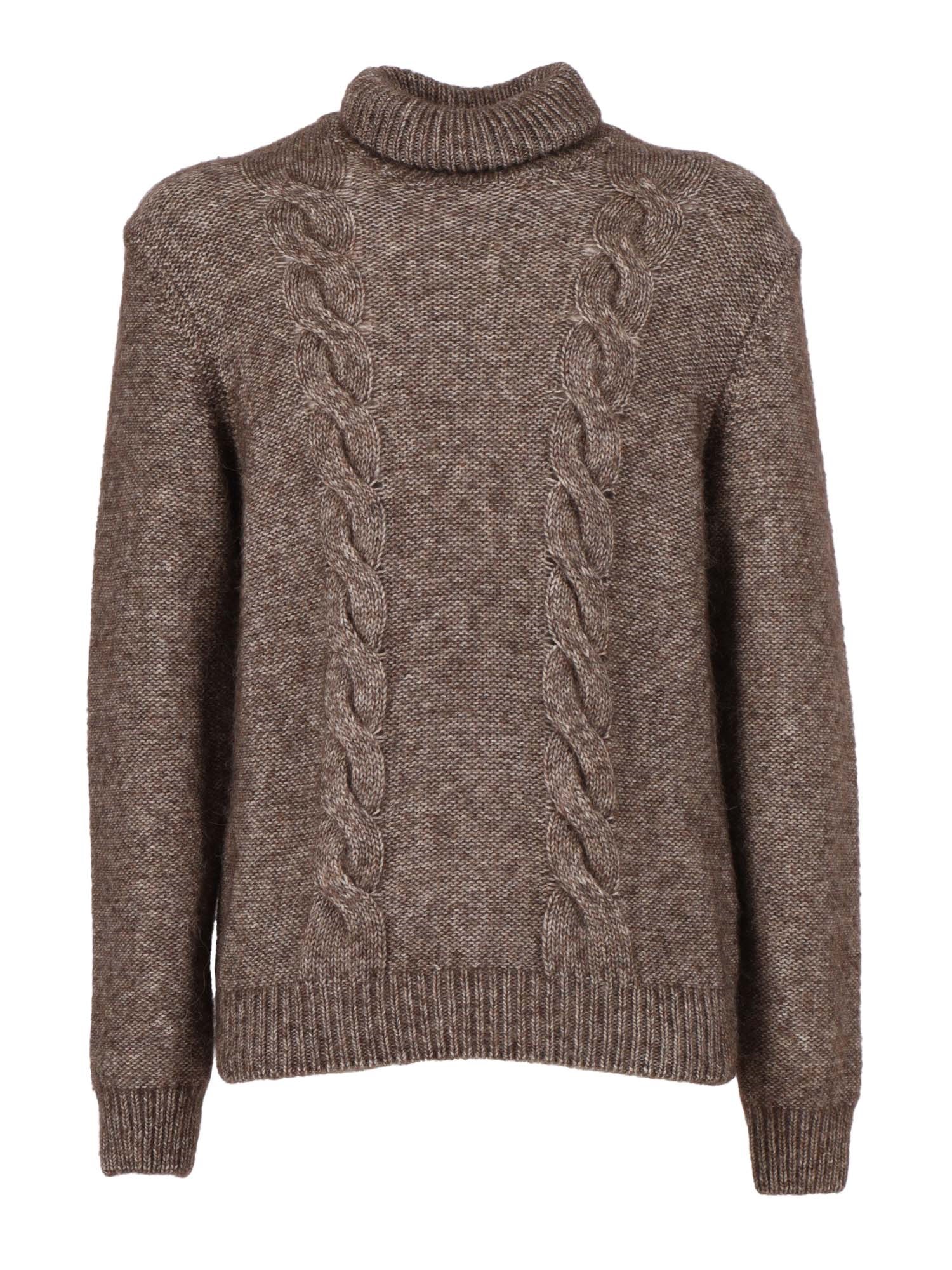 K-way Lapel Sweater In Brown