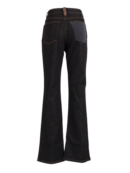 FABIANA FILIPPI PANTALONE 5 TASCHE BOOTCUT SLIM FIT IN DENIM ANTRACITE COLOR ANTRACITE