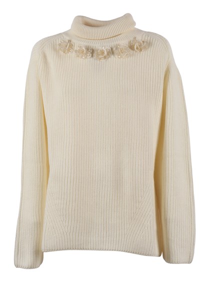 P.A.R.O.S.H. MAGLIA COLLO ALTO C/RICAMO