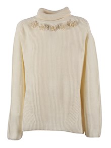 P.A.R.O.S.H. MAGLIA COLLO ALTO C/RICAMO