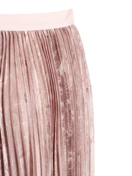 FABIANA FILIPPI PLEATED PRINTED SATIN WIDE LONG SKIRT