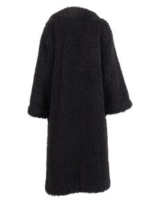 Diego M OVERSIZED LONG COAT IN LONG CURLY FABRIC WITH FULL LINING.