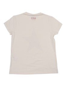 Golden Goose STAR GIRL'S T-SHIRT COTTON JERSEY WITH GLITTER PRINT