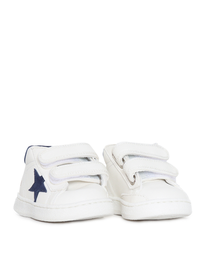 Golden Goose SNEAKERS JUNE NAPPA UPPER SUEDE STAR AND HEEL WHITE/DARK BLUE