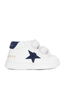 Golden Goose SNEAKERS JUNE NAPPA UPPER SUEDE STAR AND HEEL WHITE/DARK BLUE