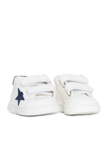 Golden Goose SNEAKERS JUNE NAPPA UPPER SUEDE STAR AND HEEL WHITE/DARK BLUE