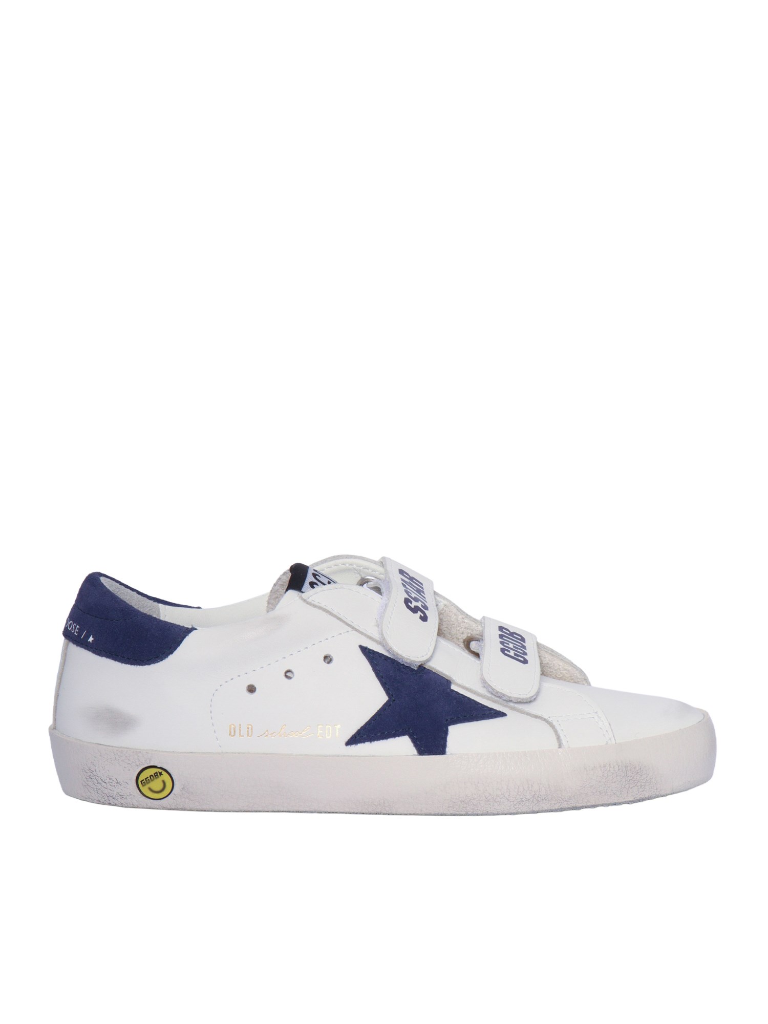 Golden Goose Sneakers Old School Leather Upper Suede Star And Heel Whi