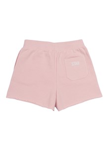 Golden Goose STAR GIRL'S SHORT BLEND COTTON FLEECE WITH PATCH AND PRINT
