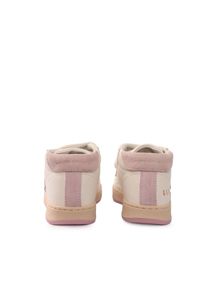 Golden Goose SNEAKERS JUNE NAPPA UPPER SUEDE STAR AND HEEL WHITE/ANTIQUE PINK