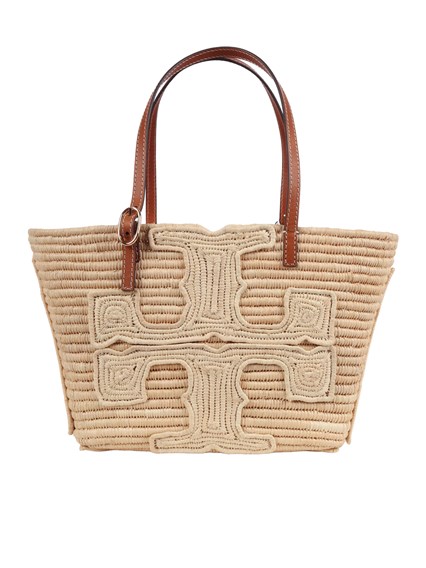 TORY BURCH Ella Structured Straw Small Tote