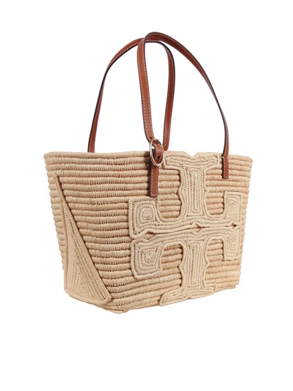 TORY BURCH Ella Structured Straw Small Tote