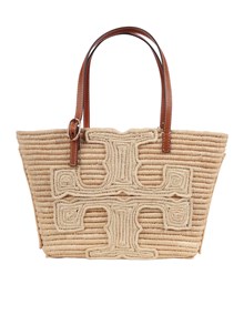 TORY BURCH Ella Structured Straw Small Tote
