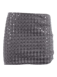 ROTATE BEADED MINI SKIRT Castor Gray (Slim fit)