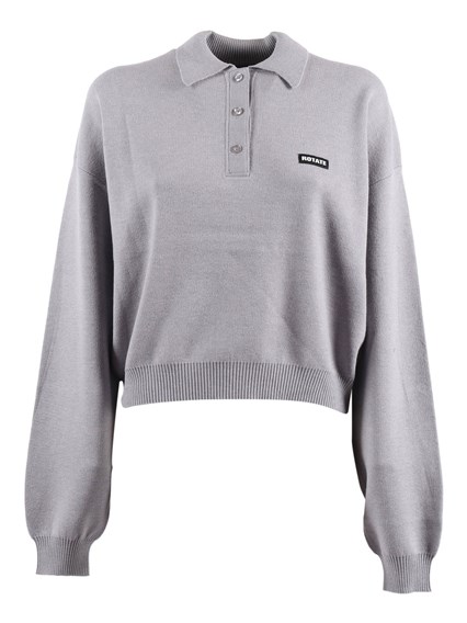 ROTATE Ellia Longsleeve Knit Polo